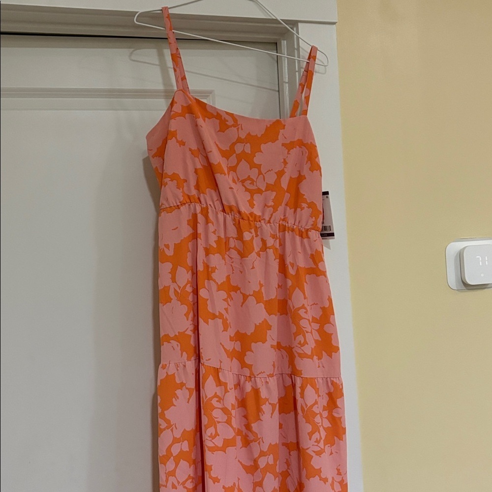 NWT Size XXL Women's Social Standard By Sanctuary, Pink & Orange Floral Dress
